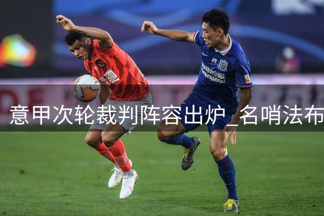 意甲次轮裁判阵容出炉 名哨法布里主吹国米比赛